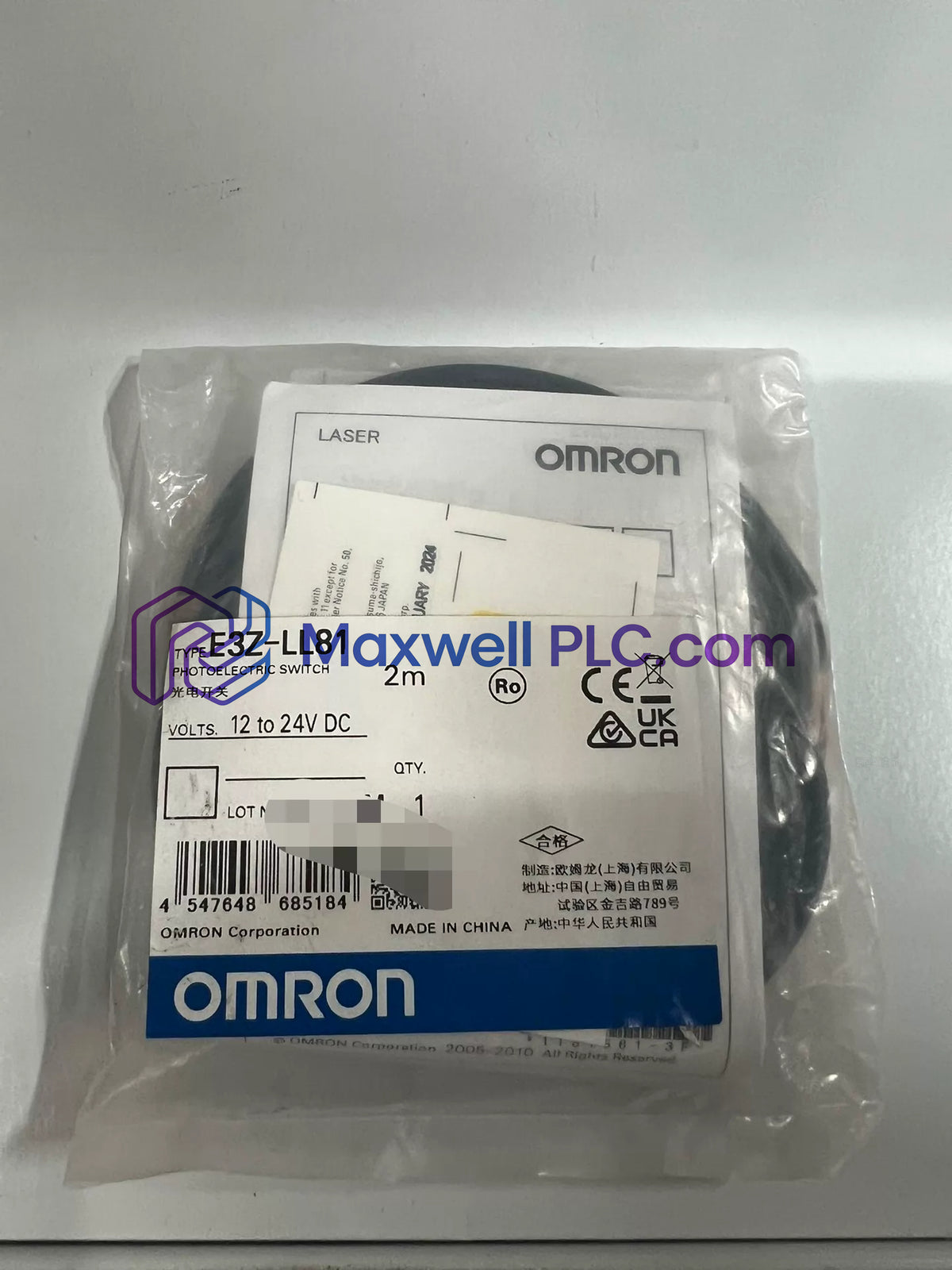 Sensor fotoeléctrico E3Z-LL81 de Omron, serie E3Z