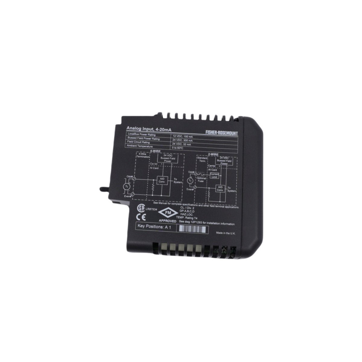12P0681X072 Emerson DeltaV 8-Channel 4-Wire Analog Input Module KJ3002X1-BC1 VE4003S1B2