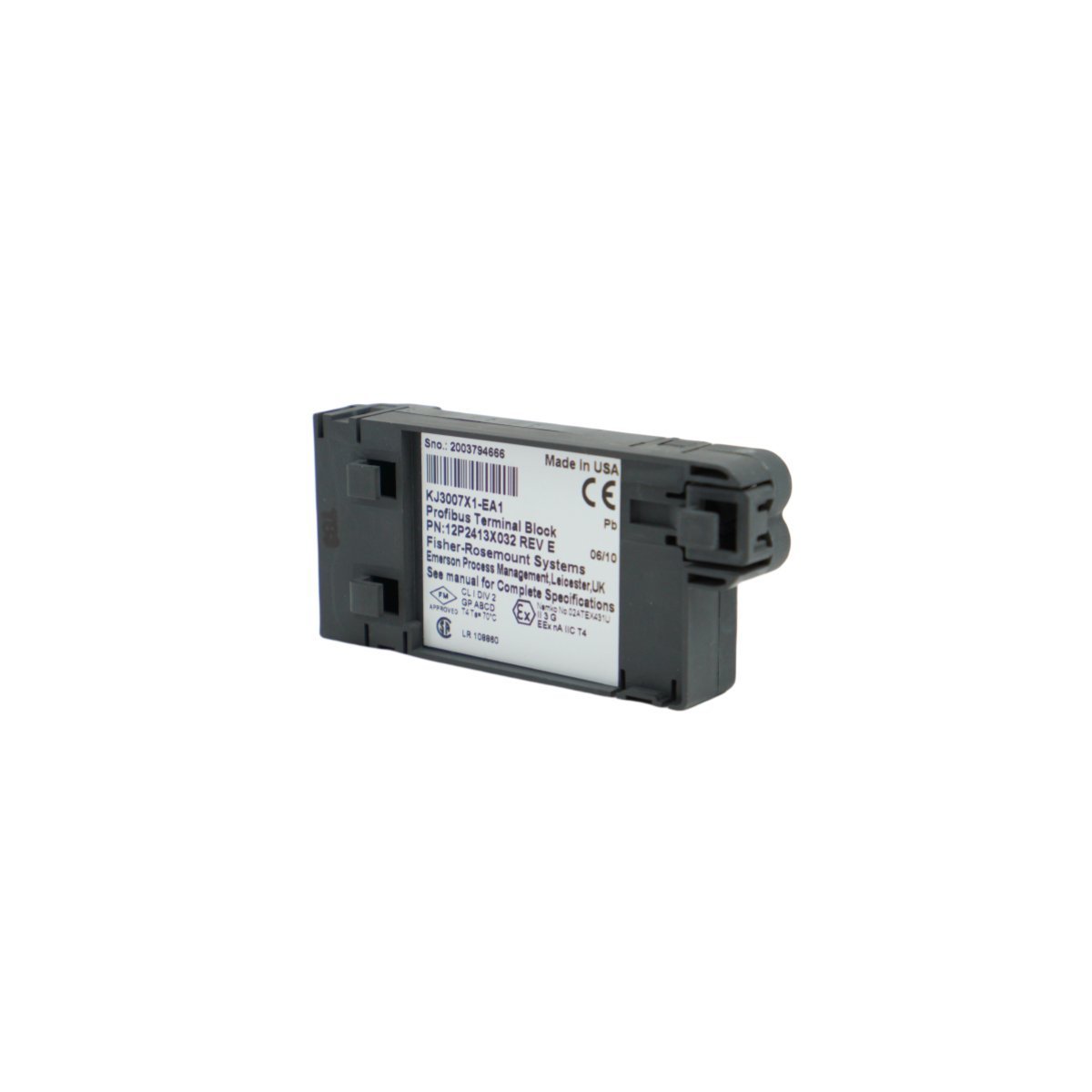 Emerson KJ3007X1-EA1 12P2413X032 DeltaV M-series Profibus Terminal Block