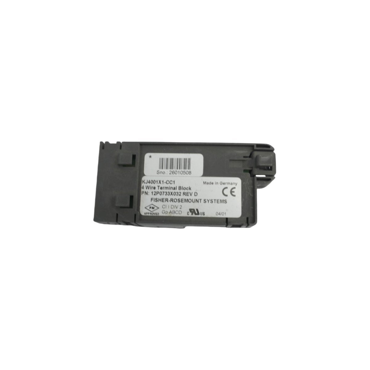 Emerson KJ4001X1-CC1 12P0733X032 4-Wire Terminal Block DeltaV M-series