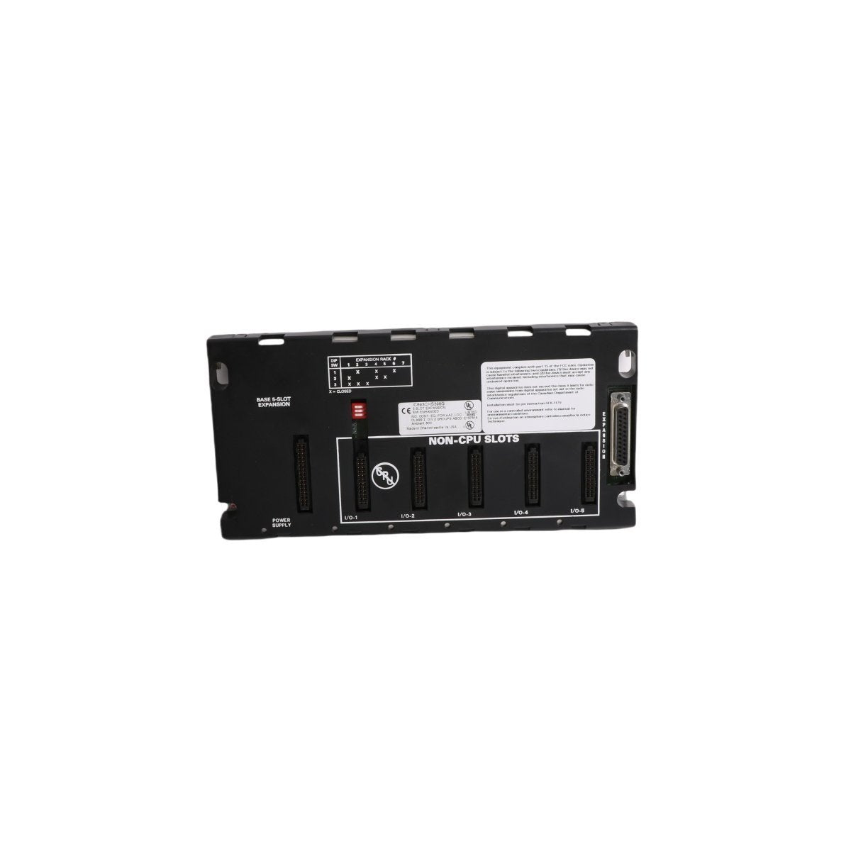 IC693CHS398 جي إي فاناك هيكل إدخال/إخراج سلسلة 90-30 لوحة قاعدة توسعة ذات 5 فتحات