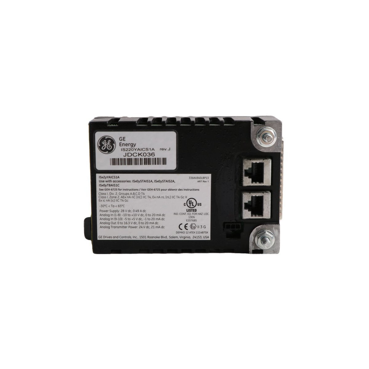 GE Mark VIe IS220YAICS1A Analog I/O Pack | Turbine Control System Interface