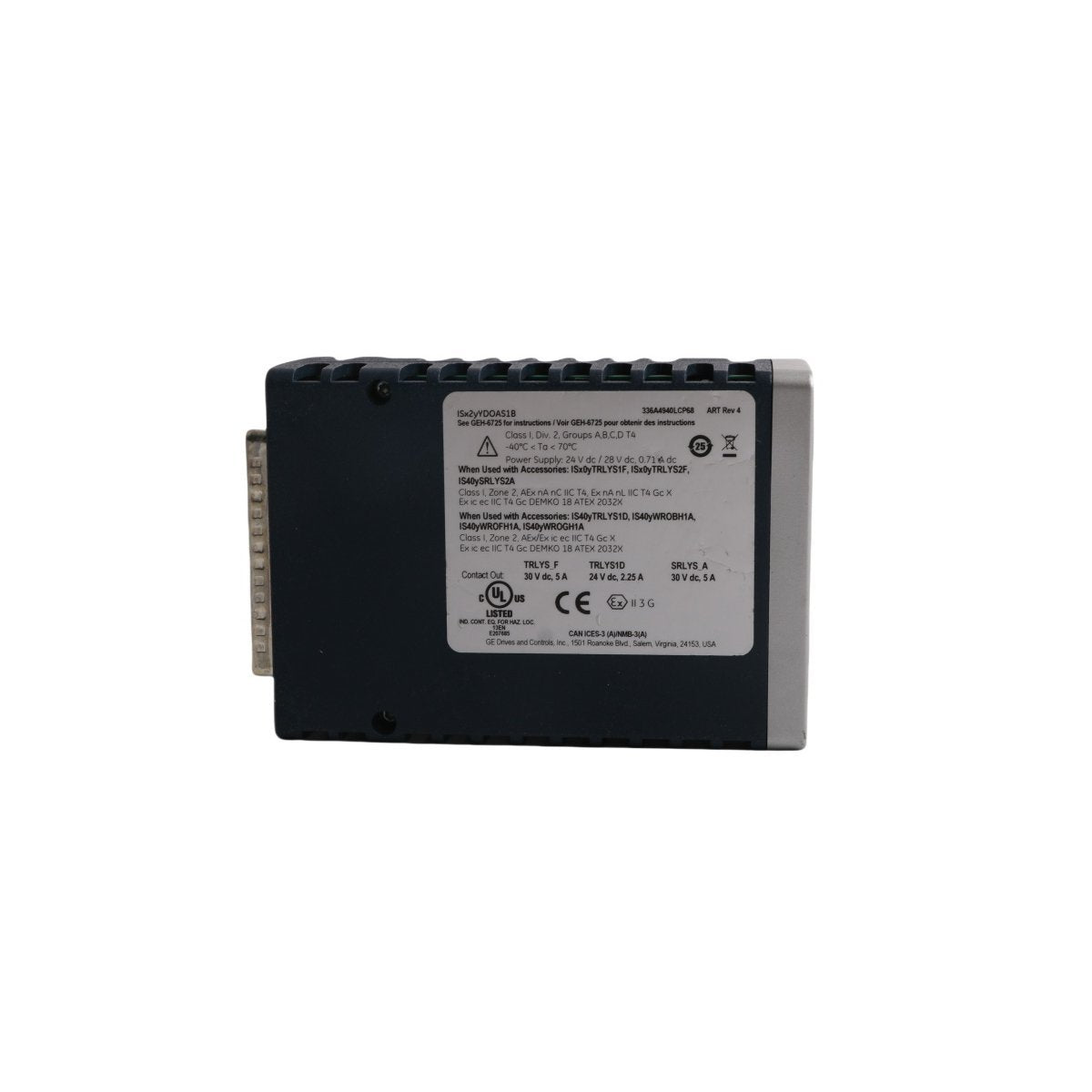 General Electric IS420YDOAS1B Discrete Output I/O Pack Mark VIe EX2100 Series