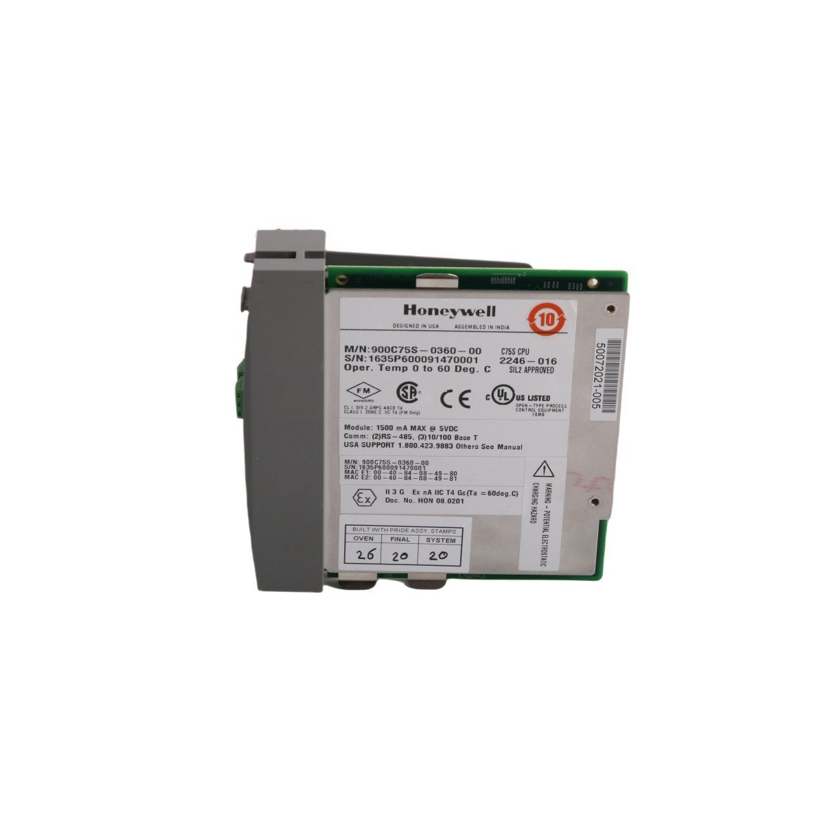 Honeywell 900C75S-0360-00 Experion PKS Redundant Controller Module