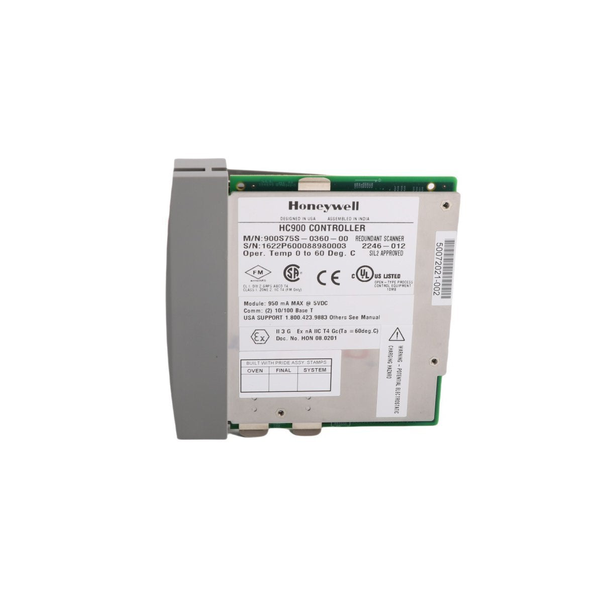 900S75S-0360-00 وحدة ماسحة ضوئية للإدخال/الإخراج عن بعد من هانيويل HC900