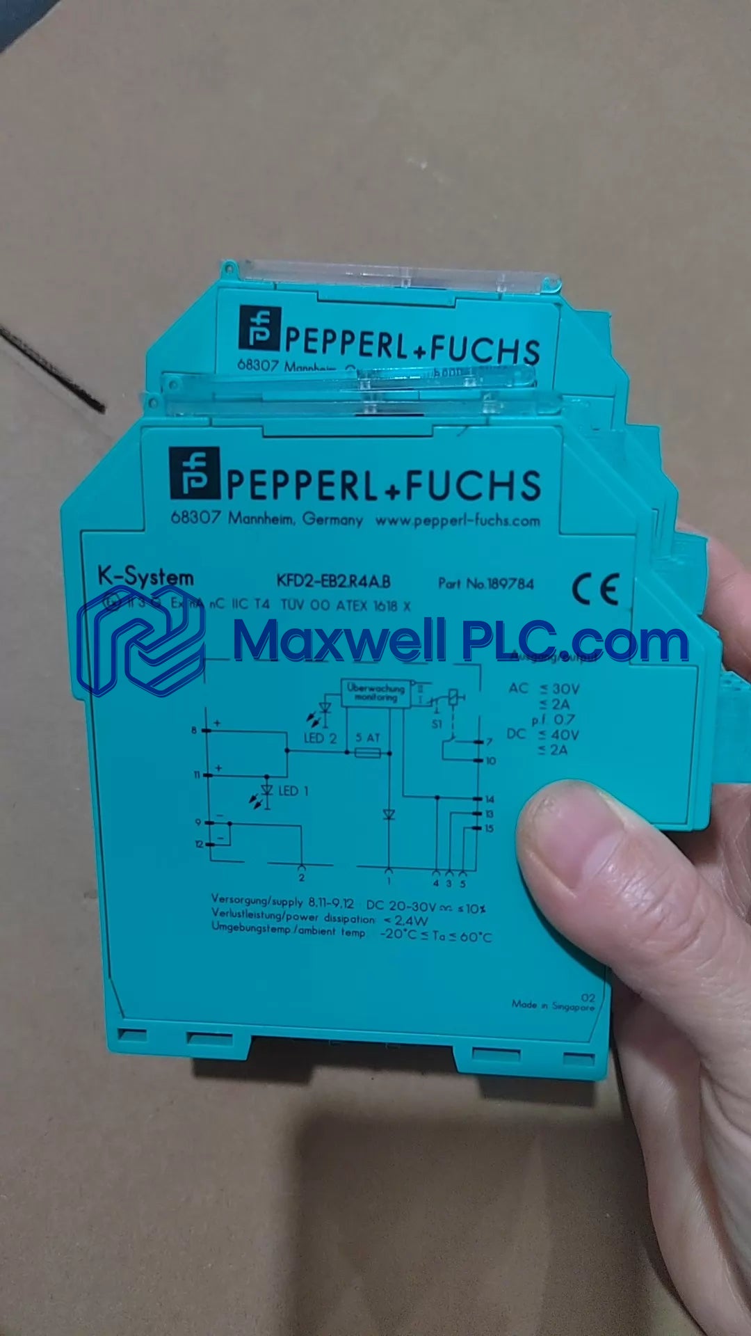 Pepperl+Fuchs KFD2-EB2.R4A.B K-System Redundant Power Feed Module