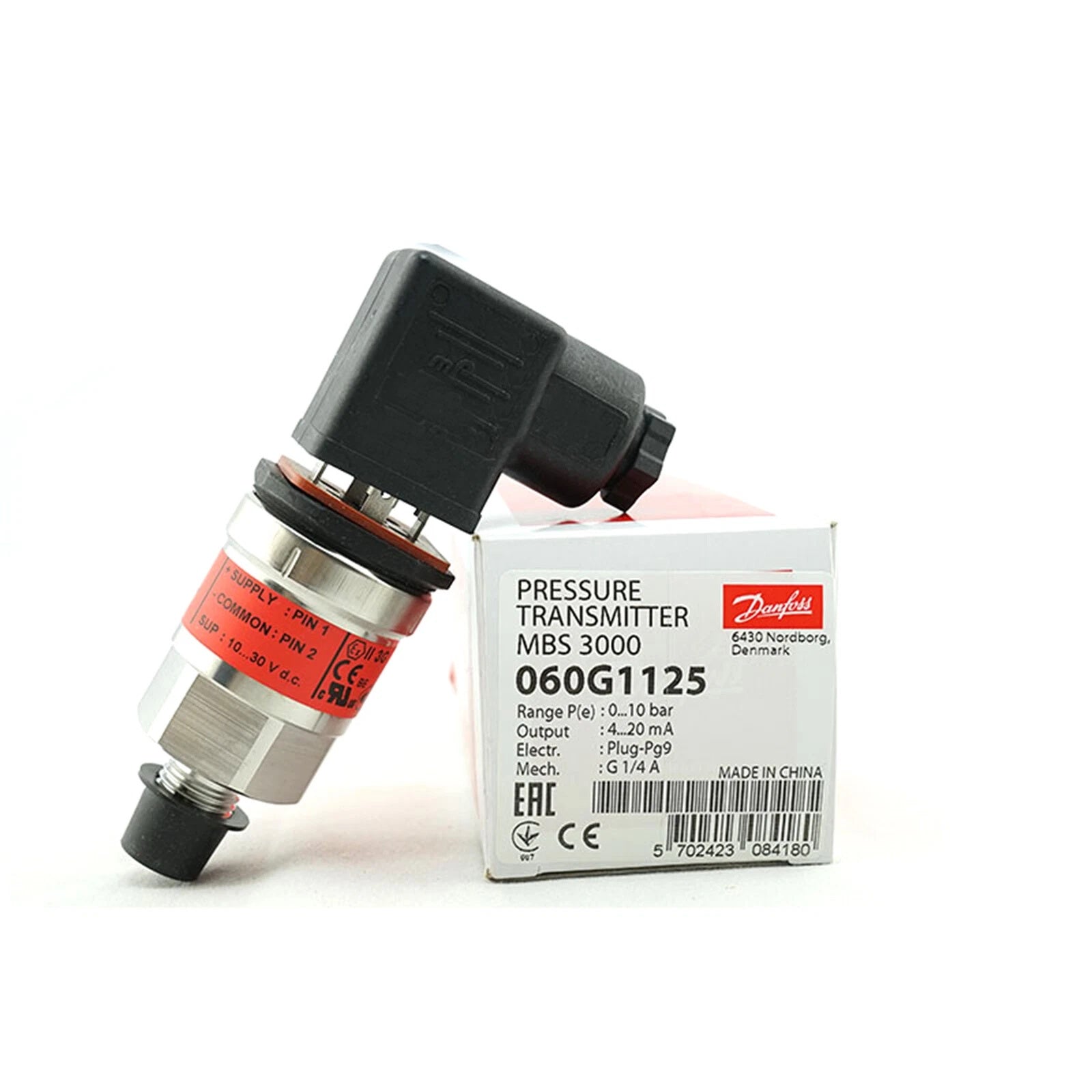 Danfoss MBS 3000 Compact Pressure Transmitter 060G1133 4-20mA Sensor