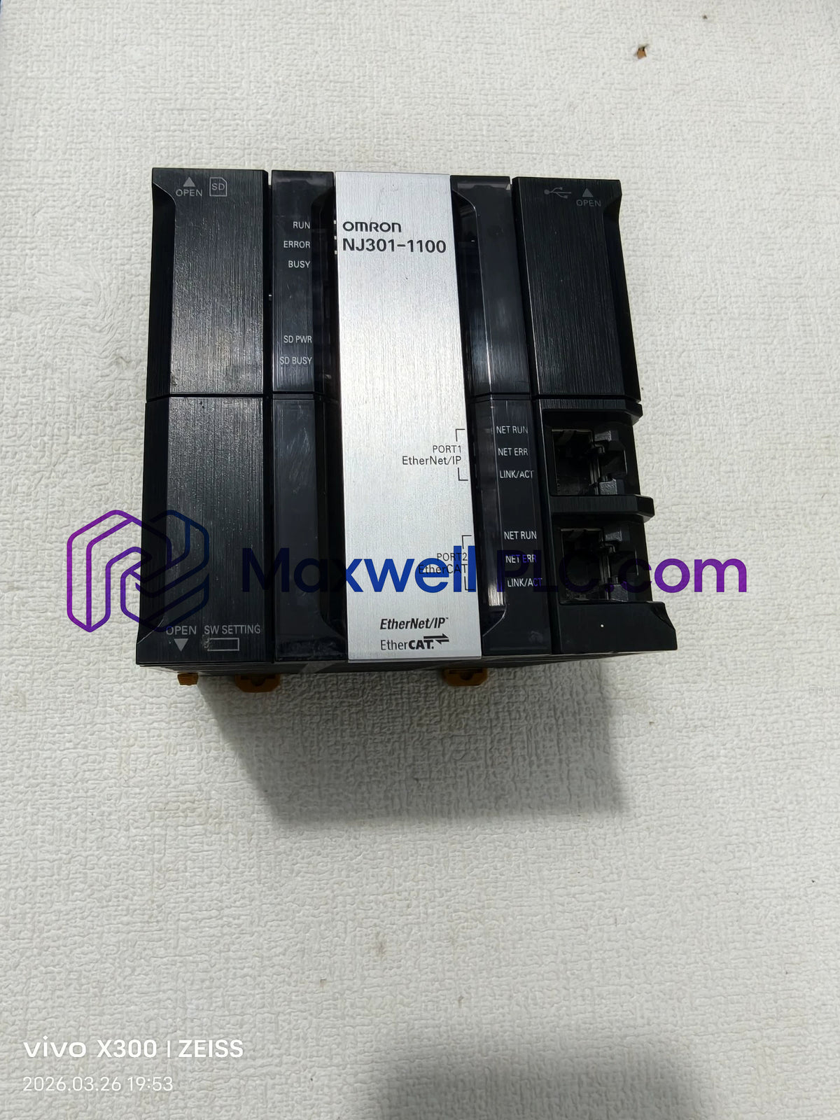 وحدة معالجة مركزية NJ301-1100 من أومرون، طراز Sysmac NJ3