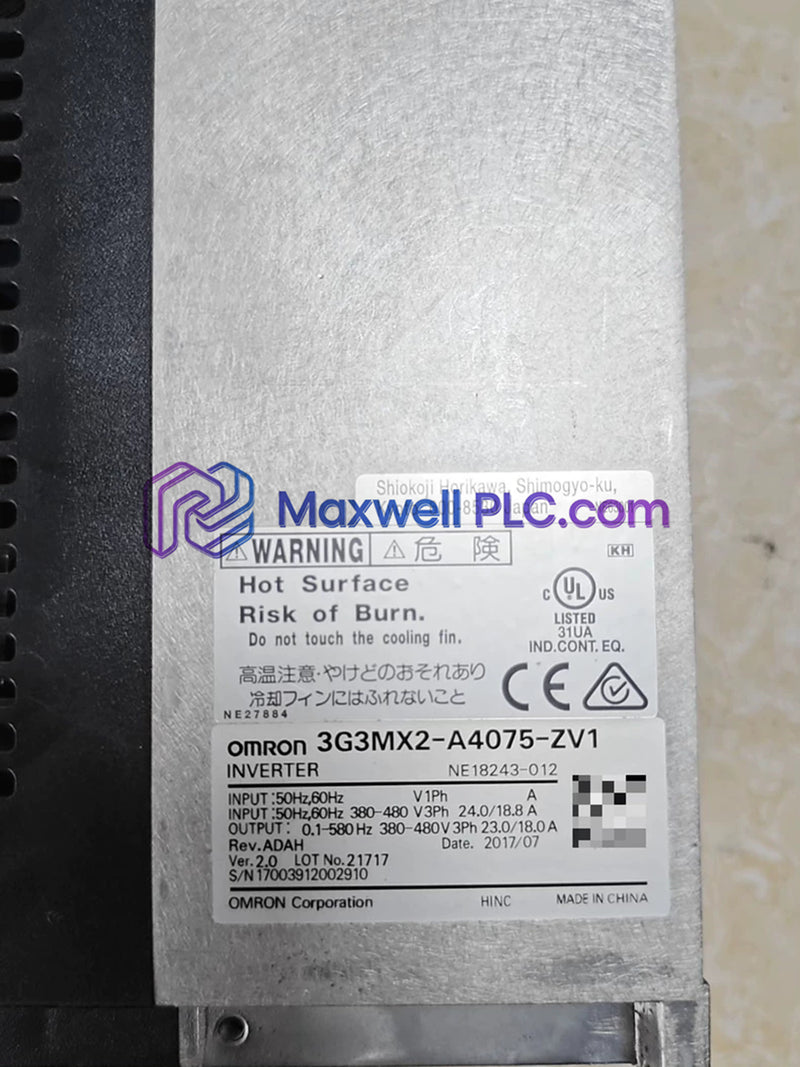 3G3MX2-A4075-ZV1 Omron Multi-Function Compact Inverter MX2 Series