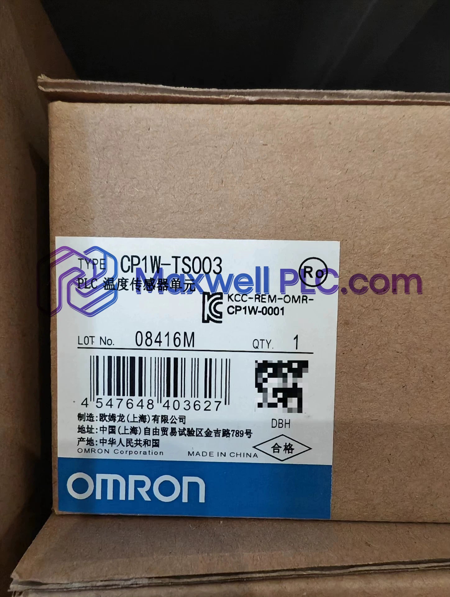 Omron CP1W-TS003 I/O Expansion Unit SYSMAC CP Series