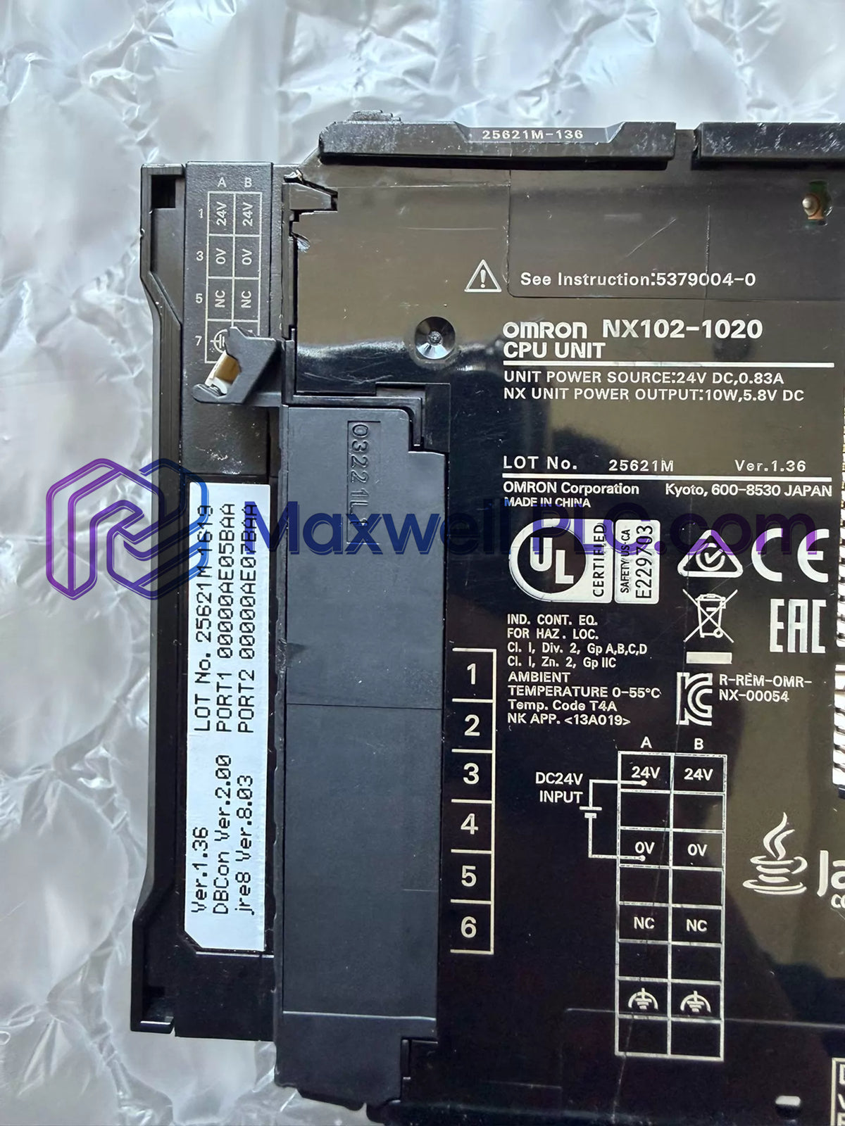NX102-1020 | Omron | CPU modular Sysmac NX1