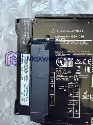NX102-1020 وحدة المعالجة المركزية المعيارية من سلسلة Omron Sysmac NX1