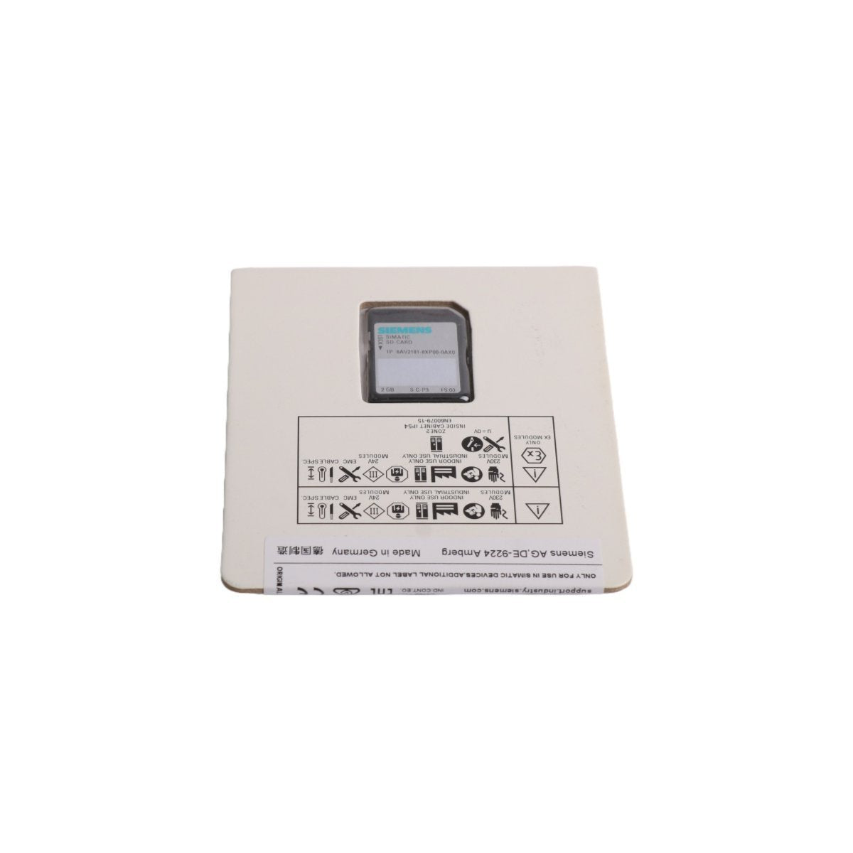 6AV2181-8XP00-0AX0 Siemens SIMATIC 2 GB Industrial SD Memory Card Secure Digital Media