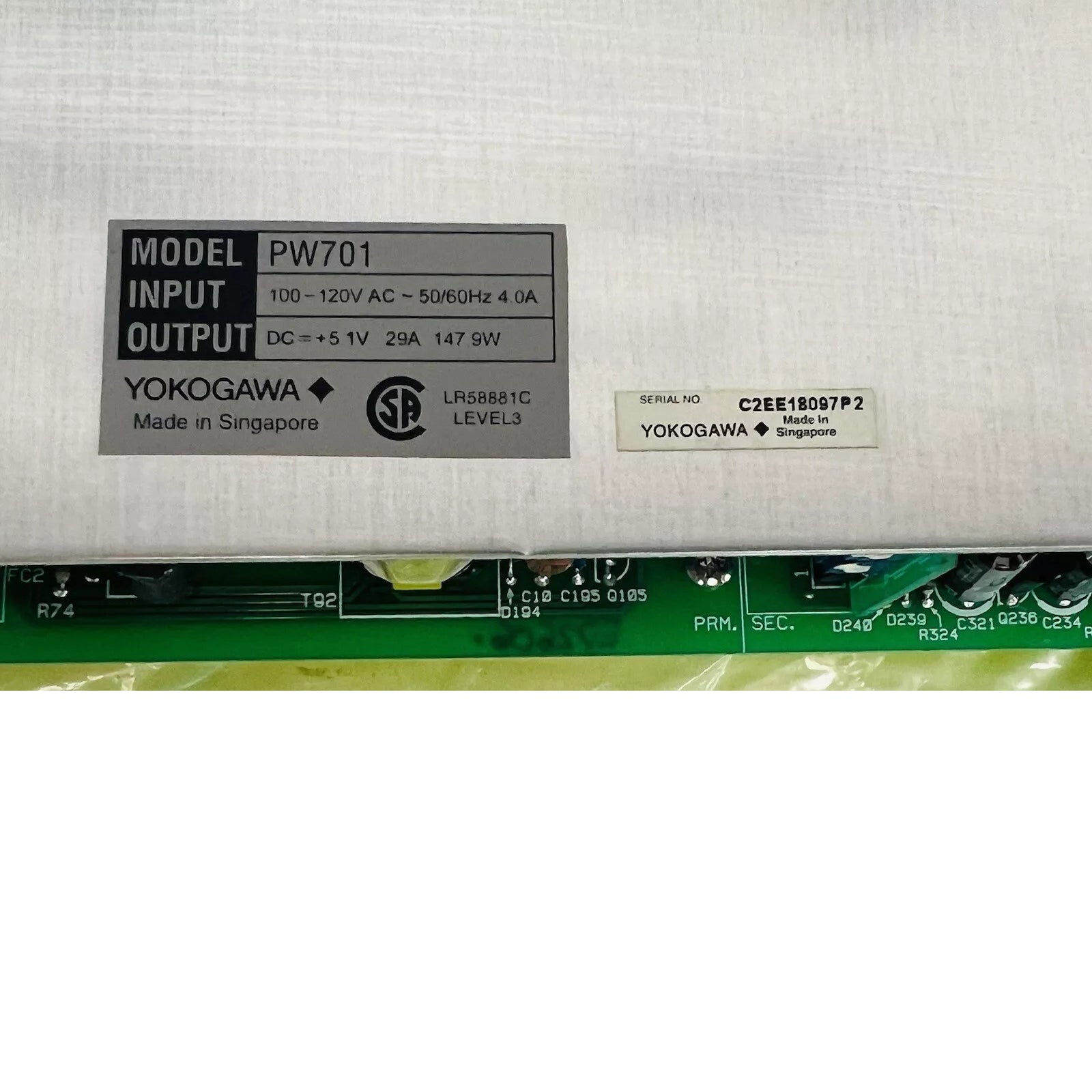 Yokogawa PW701 Power Supply Module for CENTUM VP